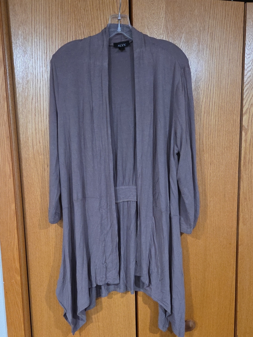 ALYX Taupe Draped Open-Front Women's Cardigan